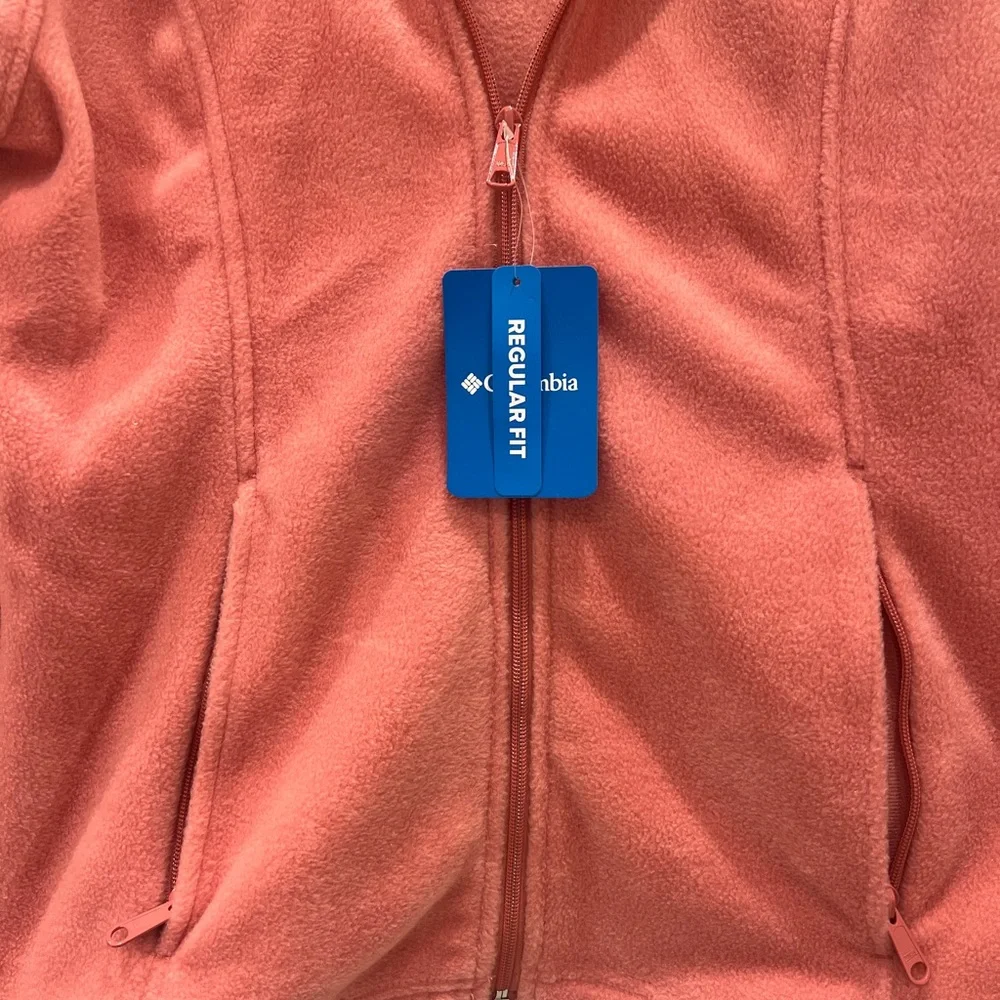 New! Columbia Pink Full-Zip Fleece! Cute and Cozy! - Picture 5 of 14